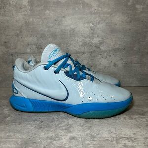 Nike Lebron XXI Basketball Shoes FQ4052-400 Mens sz 10 - grey/blue